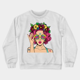 wow girl Crewneck Sweatshirt